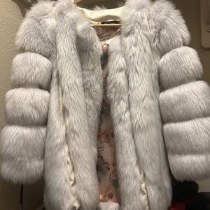 Size small faux fur coat